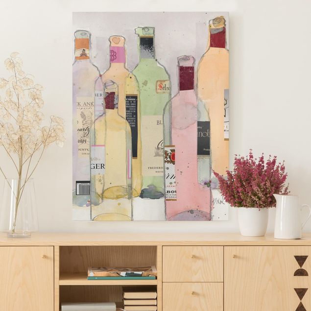 Kök dekoration Wine Bottles In Watercolour I