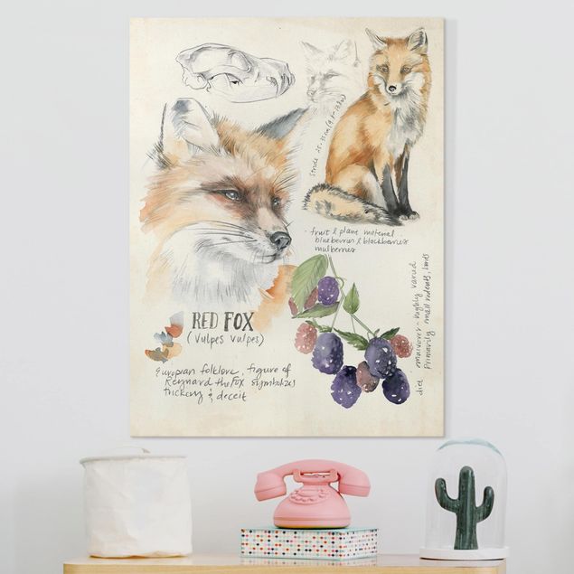 Canvastavlor blommor  Wilderness Journal - Fox