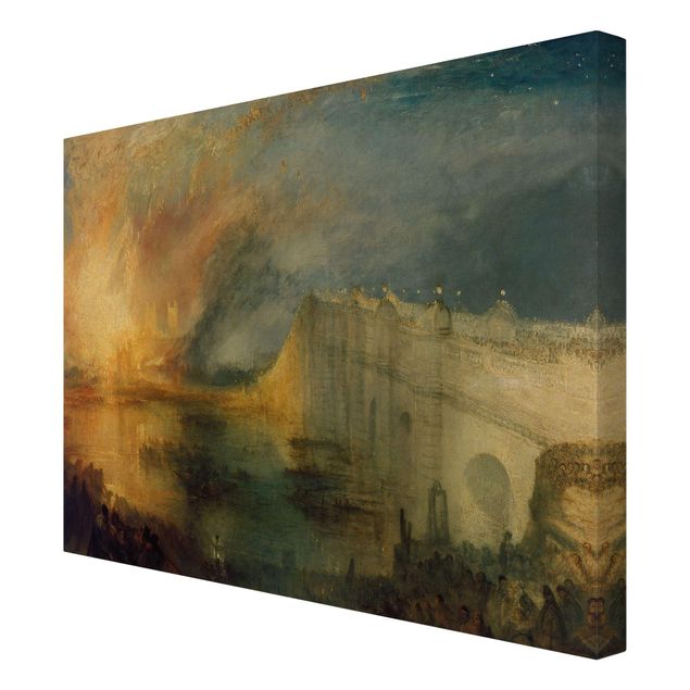Canvastavlor konstutskrifter William Turner - The Burning Of The Houses Of Lords And Commons