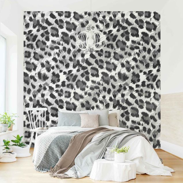 Kök dekoration Leopard Print With Watercolour Pattern In Grey