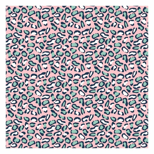Tapeter Leopard Pattern In Pastel Pink And Blue
