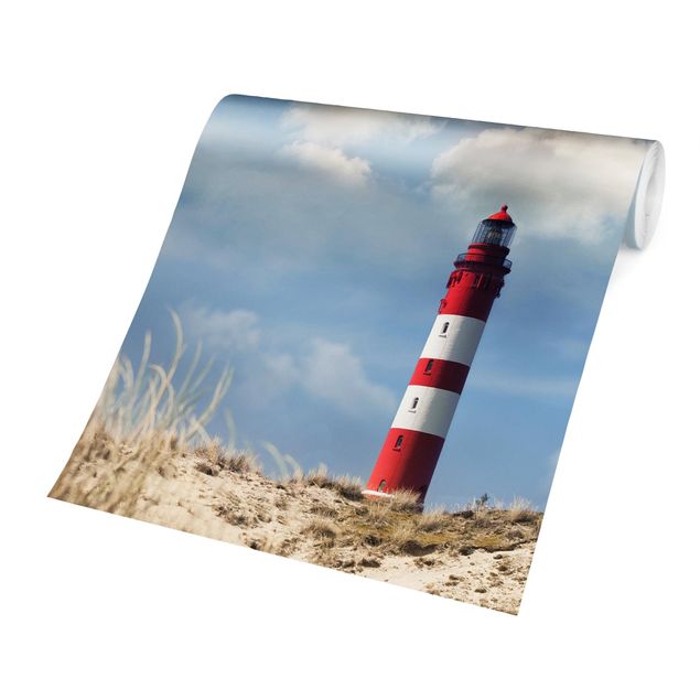 Fototapeter fyrar Lighthouse Between Dunes