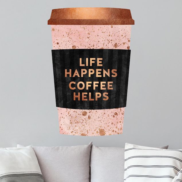 Kök dekoration Life Happens - Coffee Helps
