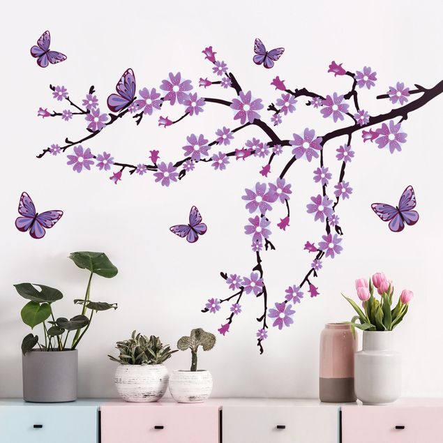 Kök dekoration Purple flower branch