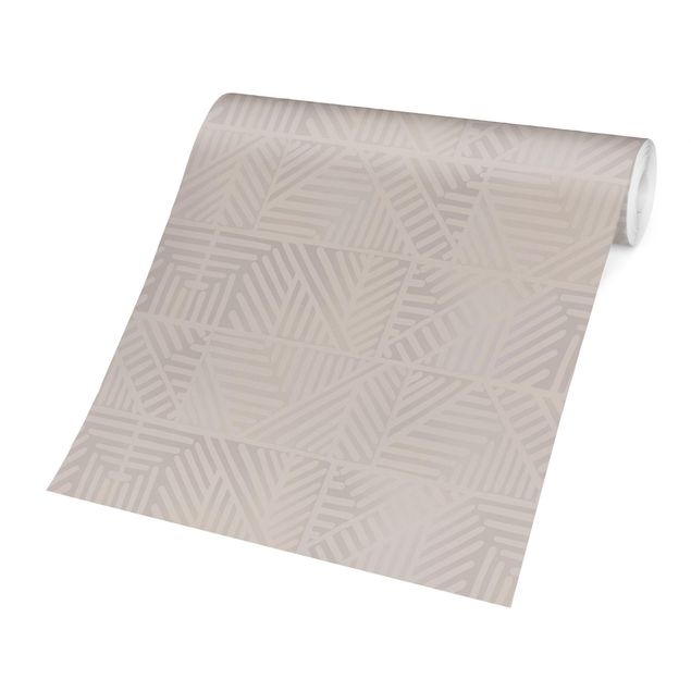 Tapeter Line Pattern Stamp In Taupe