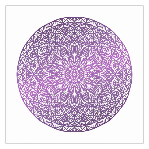 Tapeter Mandala Ornament In Purple