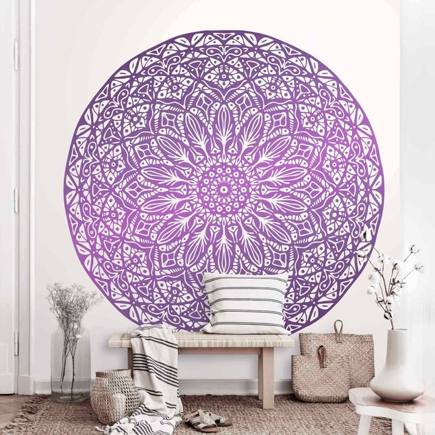 Tapeter dekorationer Mandala Ornament In Purple