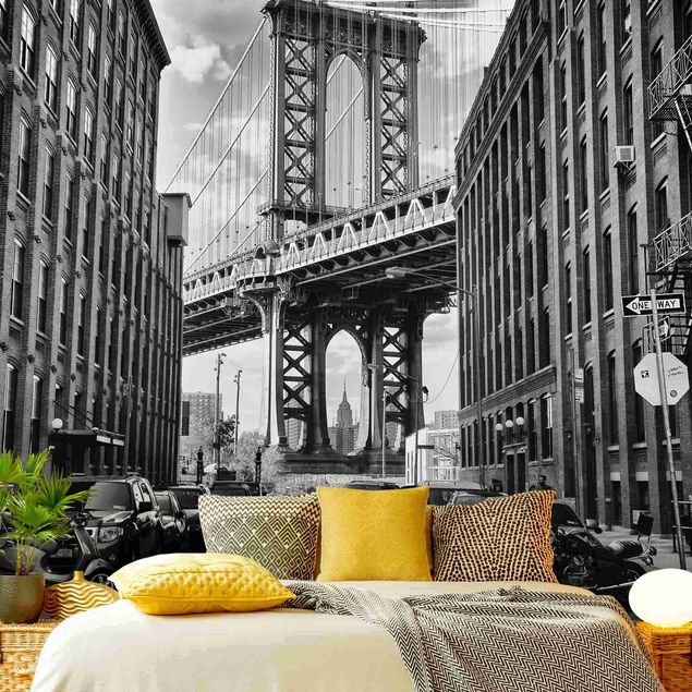 Fototapeter arkitektur och skyline Manhattan Bridge In America