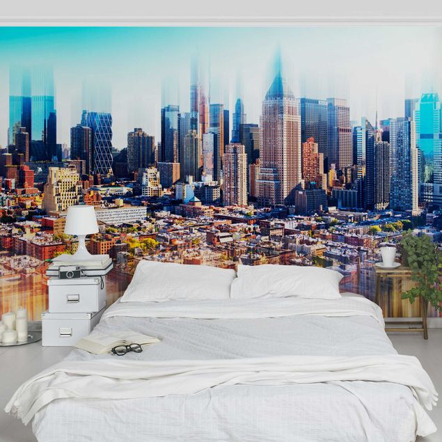 Fototapeter New York Manhattan Skyline Urban Stretch