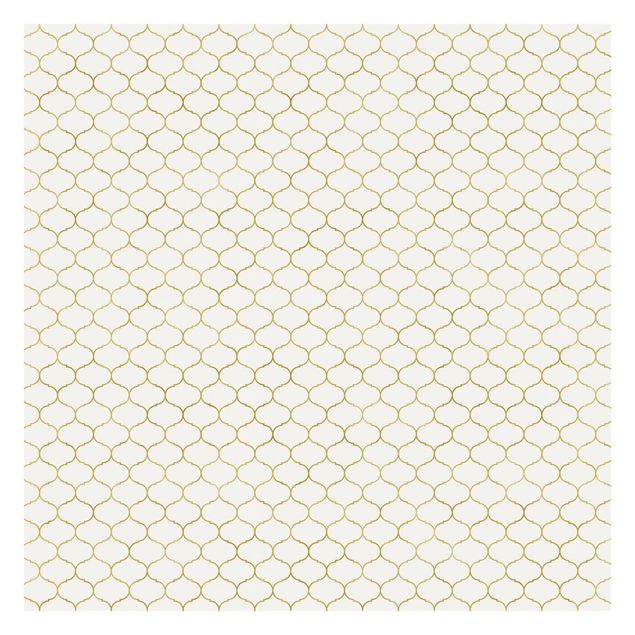 Tapeter Moroccan Watercolour Line Pattern Gold