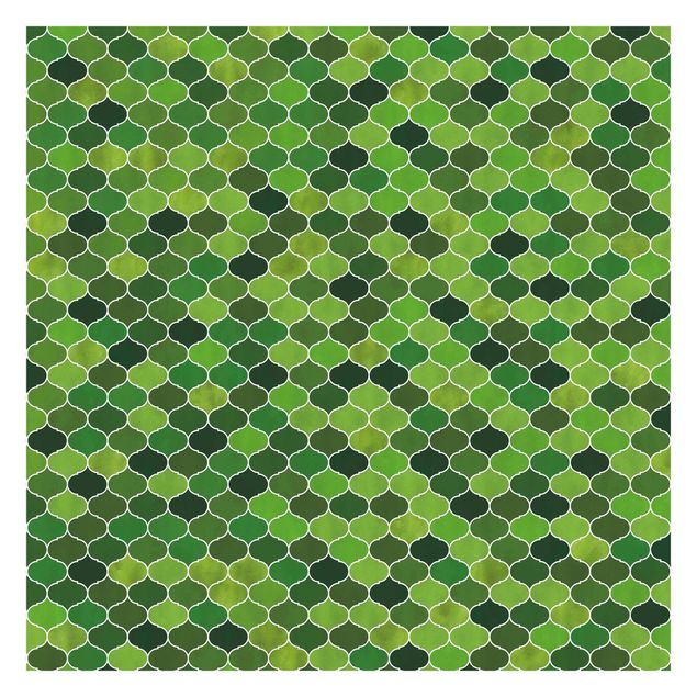 Tapeter Moroccan Watercolour Pattern Green