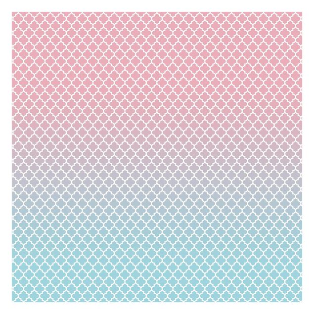 Tapeter Moroccan Pattern With Gradient In Pink Blue