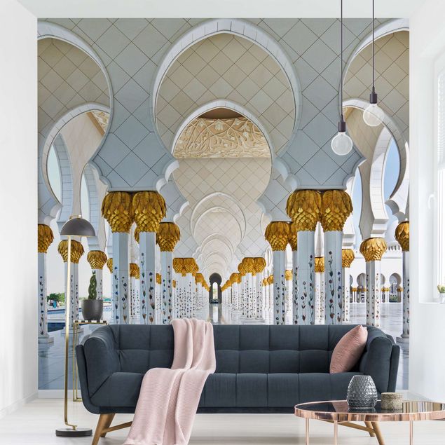 Fototapeter arkitektur och skyline Mosque In Abu Dhabi