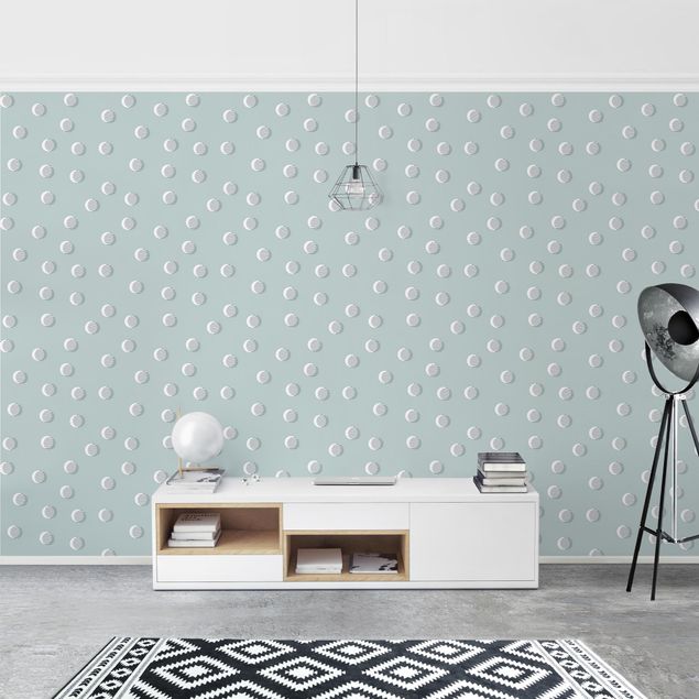 Kök dekoration Pattern With Dots And Circles On Bluish Grey