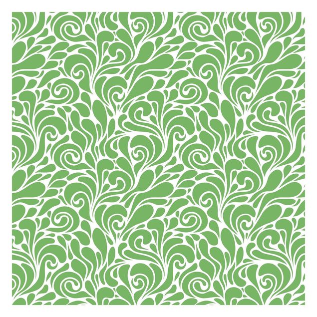 Fototapete - Natürliches Muster mit Kringeln vor Grün