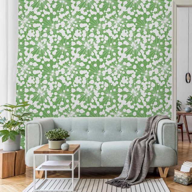 Kök dekoration Natural Pattern Dandelion With Dots In Front Of Green