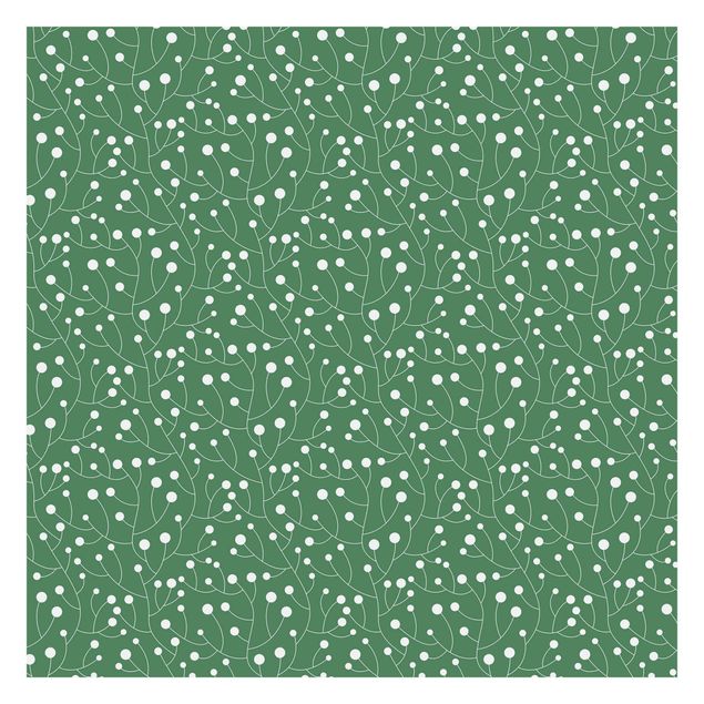 Tapeter Natural Pattern Growth With Dots On Green
