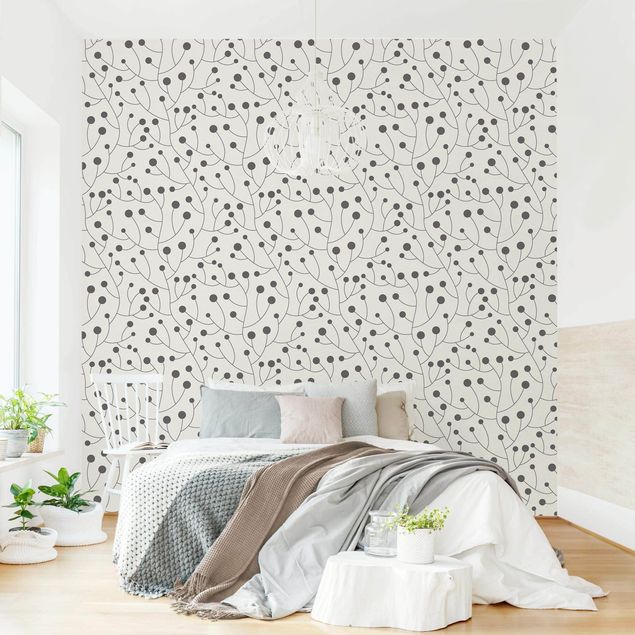 Kök dekoration Natural Pattern Growth With Dots Gray