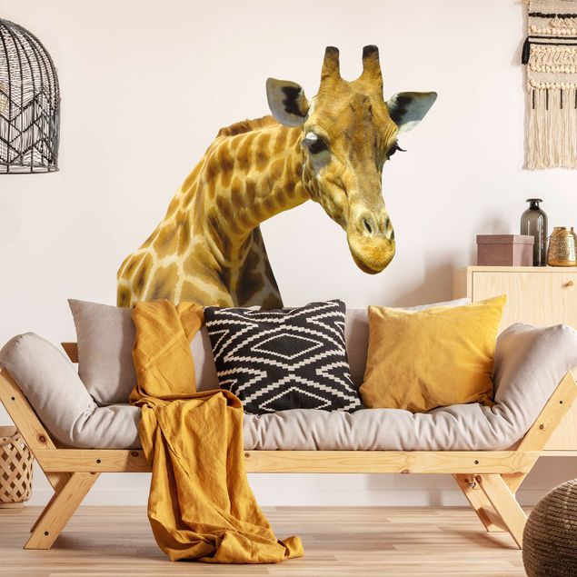 Wallstickers djur Curious giraffe