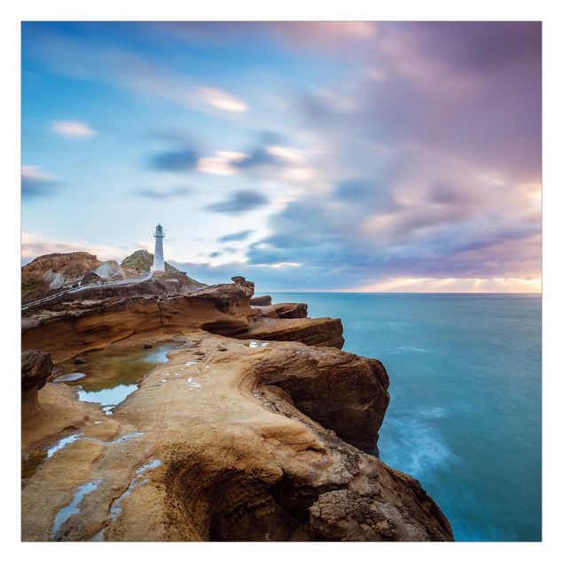 Fototapeter blå Lighthouse In New Zealand