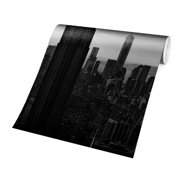 Fototapeter svart och vitt New York Rockefeller View