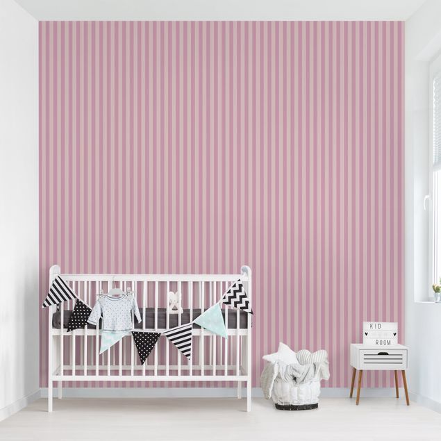 Inredning av barnrum No.YK45 Stripes Pink