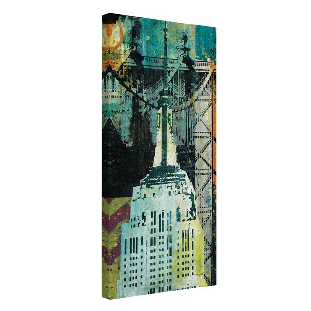 Tavlor arkitektur och skyline NY Graffiti Empire State Building