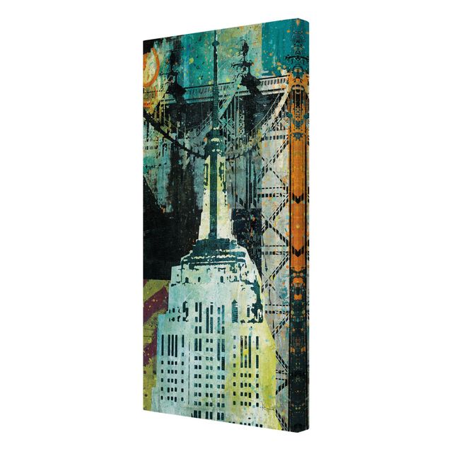 Tavlor grön NY Graffiti Empire State Building