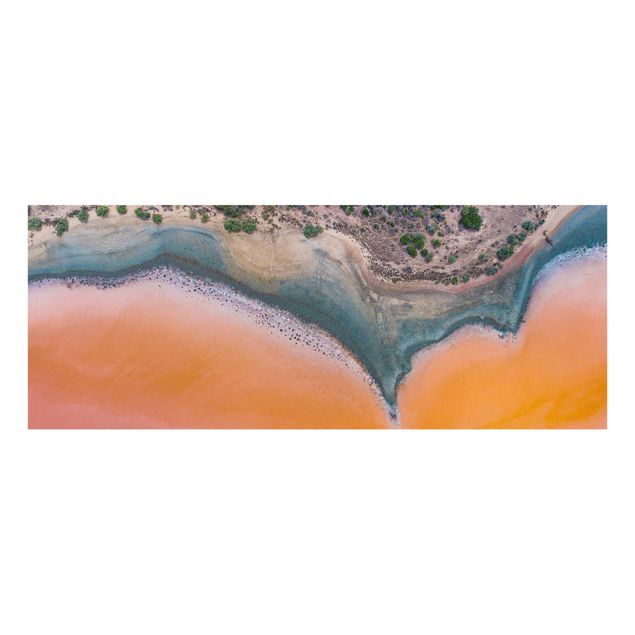 Tavlor modernt Orange Lake Shore On Sardinia