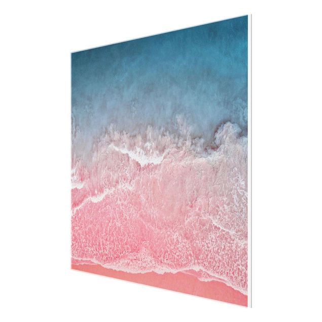 Glastavlor stränder Ocean In Pink