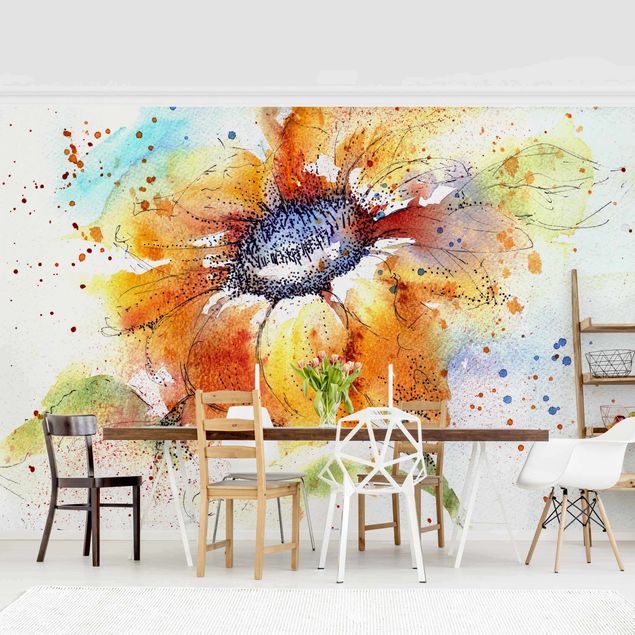 Tapeter modernt Painted Sunflower