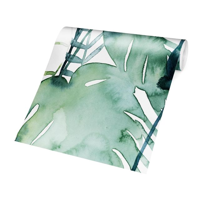 Tapeter Palm Fronds In Watercolour II