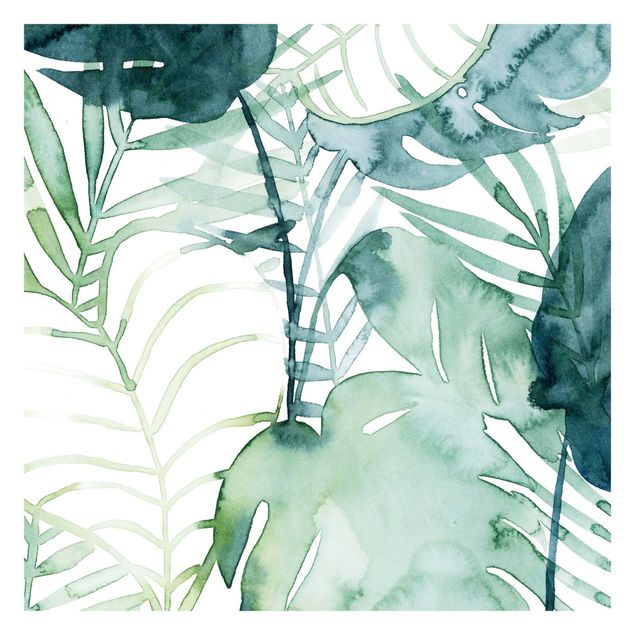 Fototapet - Palm Fronds In Watercolour II