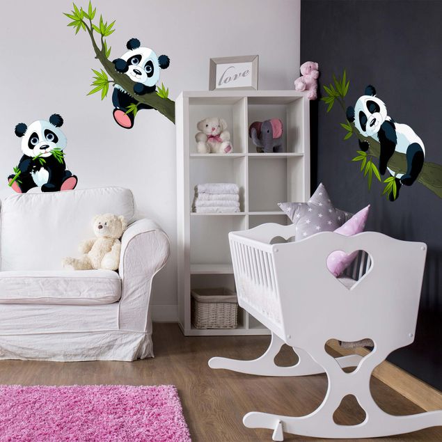 Autocolantes de parede árvores Panda
