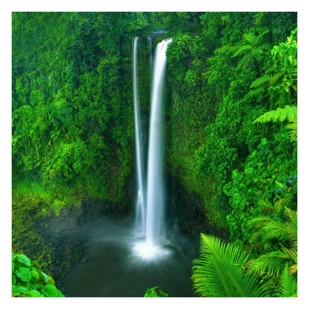 Fototapeter grön Heavenly Waterfall