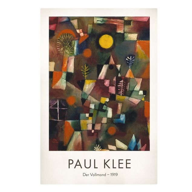 Tavlor modernt Paul Klee - The Full Moon - Museum Edition
