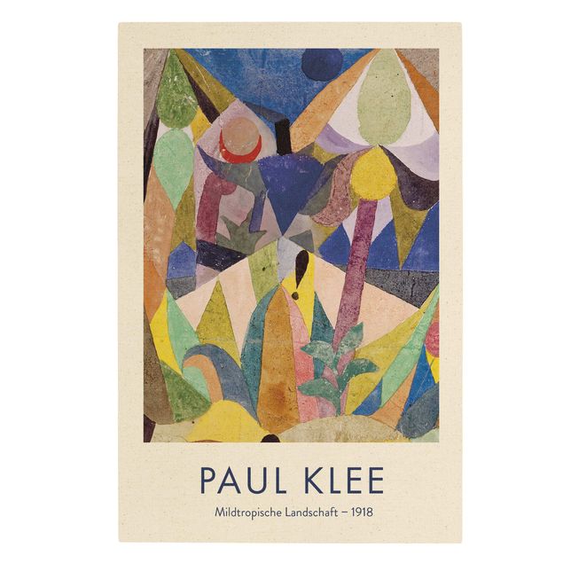 Tavlor modernt Paul Klee - Mild Tropical Landscape - Museum Edition