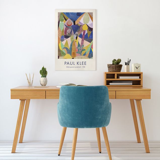 Canvastavlor konstutskrifter Paul Klee - Mild Tropical Landscape - Museum Edition