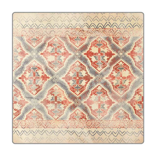 Vävda mattor Persian Vintage Pattern In Indigo II