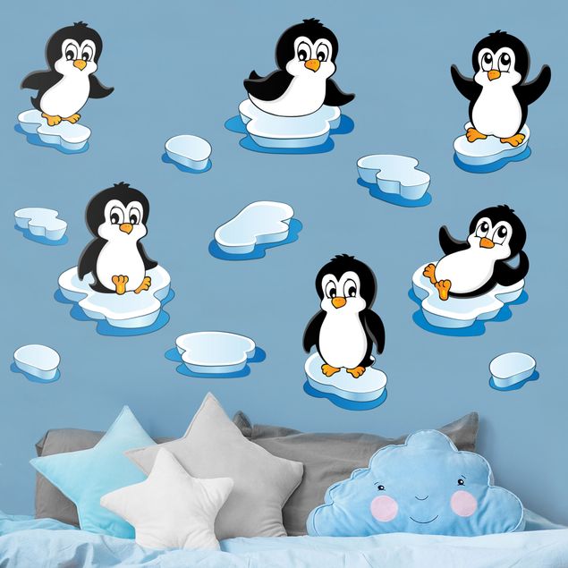 Wallstickers Penguin nursery set