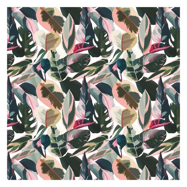 Tapeter Pink Tropical Pattern