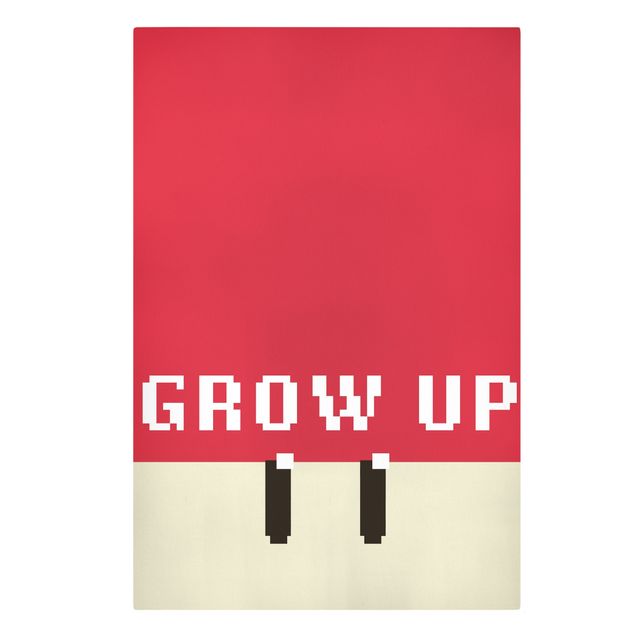 Tavlor Pixel Text Grow Up In Red