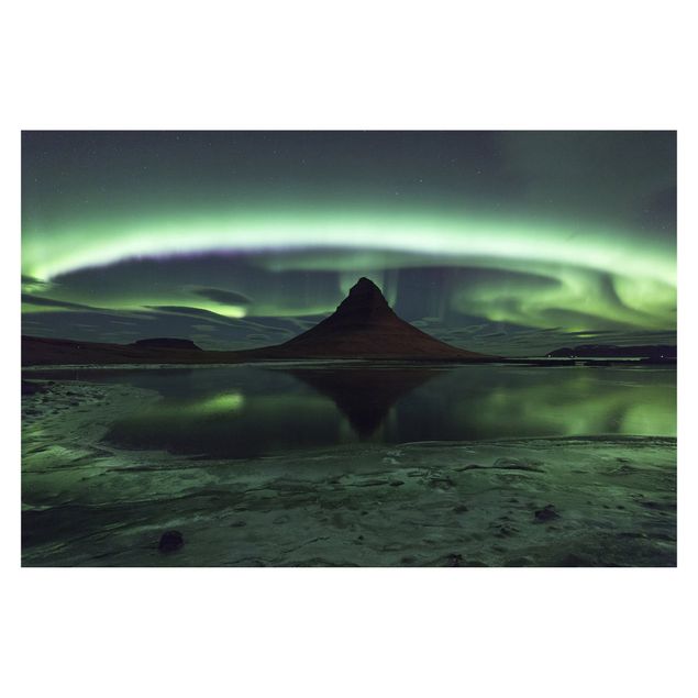 Fototapeter grön Northern Lights In Iceland