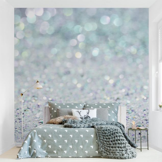 Tapeter industriell Princess Glitter Landscape In Mint Colour