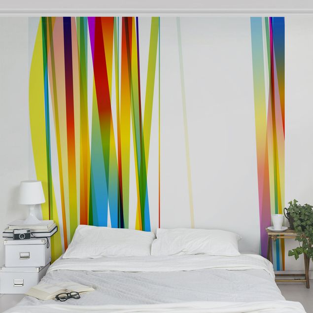 Tapeter modernt Rainbow Stripes