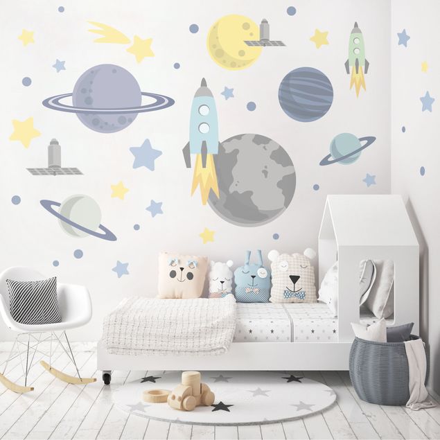 Wallstickers Rocket and planets
