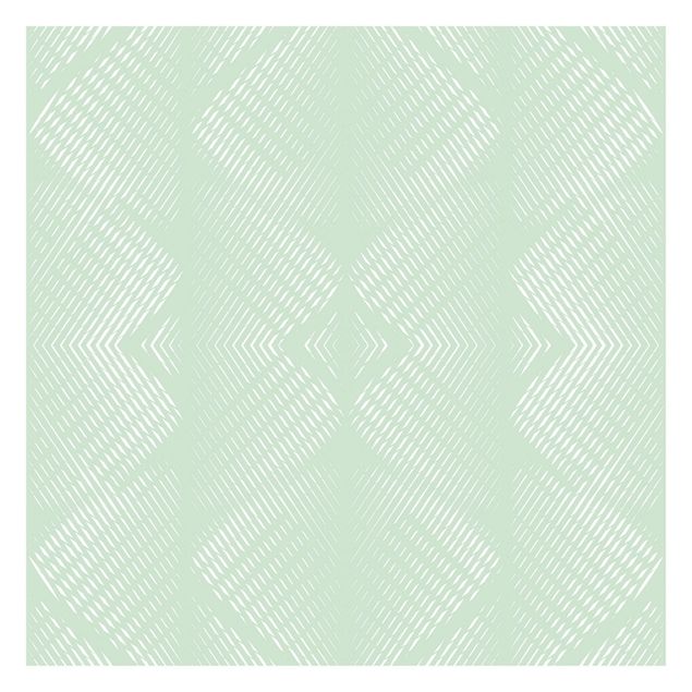 Fototapeter grön Rhombic Pattern With Stripes In Mint Colour