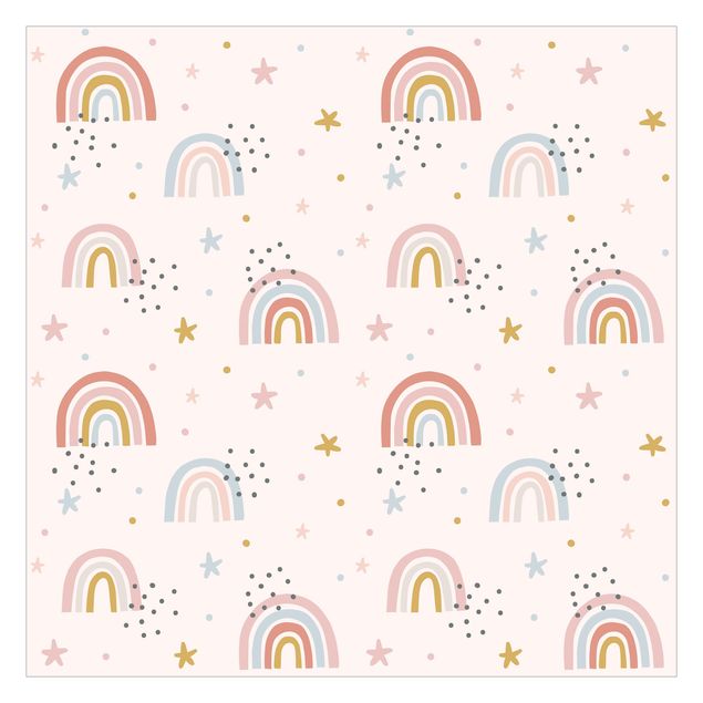 Tapeter Rainbow World With Stars And Dots