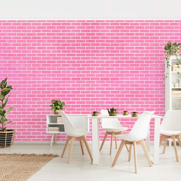 Kök dekoration Pink Brick Wall