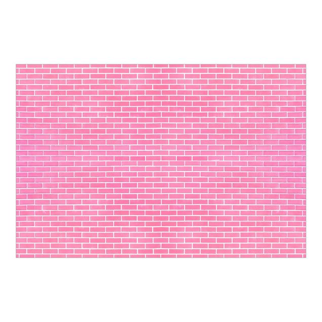 Fototapeter rosa Pink Brick Wall